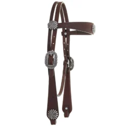 Double J Saddlery Brown Rough Out Browband Headstall