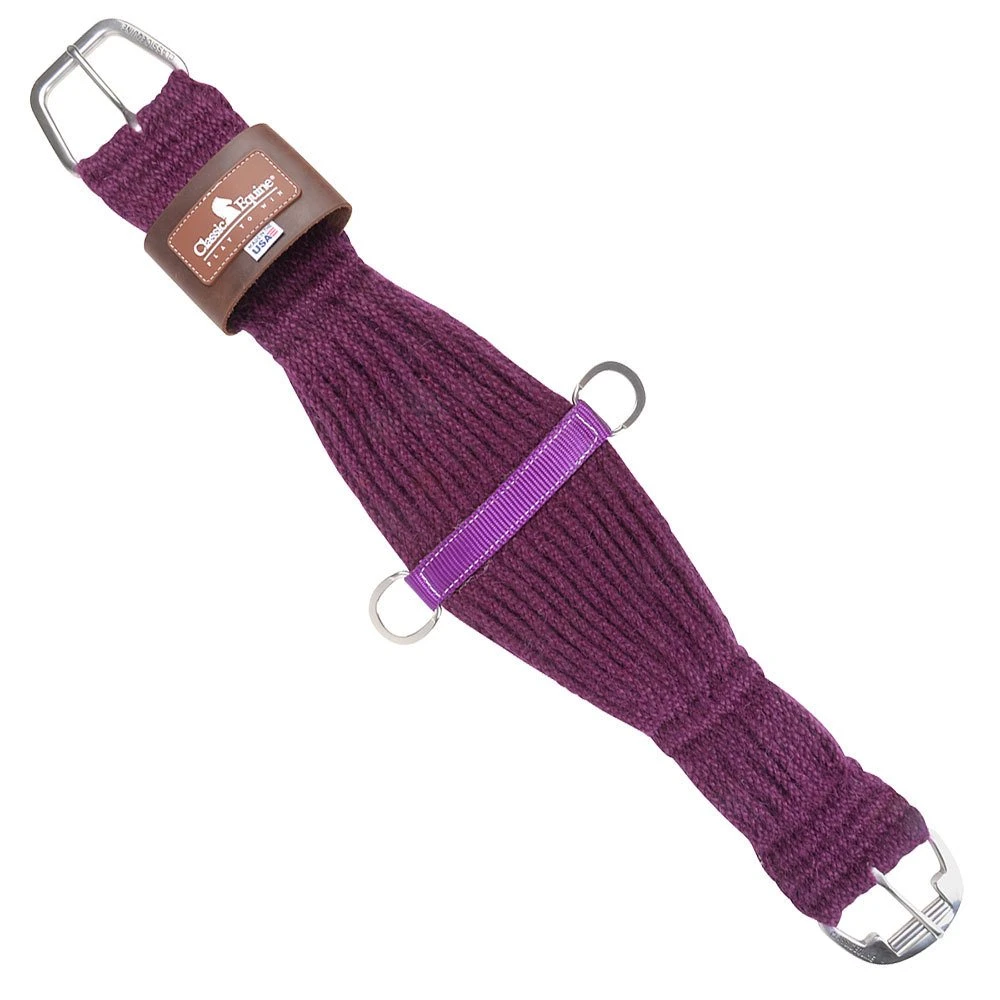 Classic Classic Equine Mohair Purple 27 Strand Roping Cinch