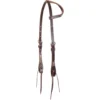Martin Saddlery Rawhide Laced Chocolate Single Ear Headstall