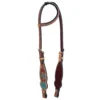 Rafter T Ranch Company Beaded Zuni Turquoise Single Ear Headstall
