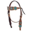Rafter T Ranch Company Zuni Turquoise Browband Headstall
