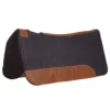 Mustang Black Felt Contoured Pad W/ Top Grain Wear Leathers