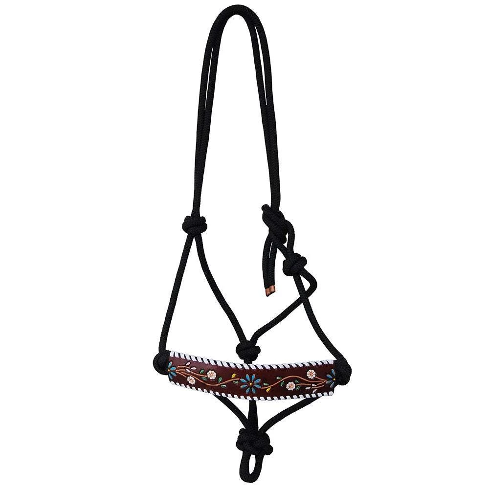 Rafter T Floral Vine Rope Halter