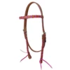 Rafter T Ranch Company Pink Laced Browband Headstall