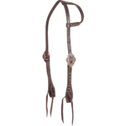 Martin Single Ear Chocolate Headstall With Dots