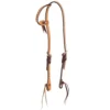 Cowboy Tack 5/8in Roughout Buckstitch Single Ear Headstall With Cowboy Knots