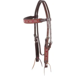 Cashel Company Turquoise/Rust Beaded Browband Headstall