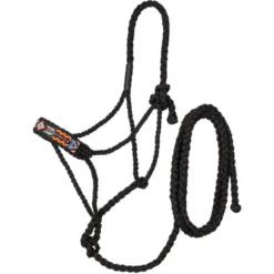 Tough 1 Mule Tape Halter With Beaded Nose And 10ft Lead Rope