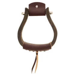 Partrade Trading Corporation Open Range 3 /4in. Dark Wood Bell Stirrups