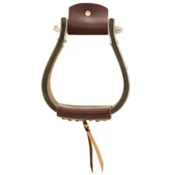 Partrade Trading Corporation Open Range 3 /4in. Dark Wood Monel Stirrups