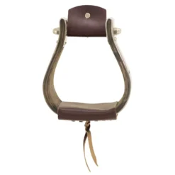 Partrade Trading Corporation Open Range 5 /4in. Dark Wood Monel Stirrups