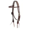Martin Saddlery Chocolate Roughout Browband Headstall W/Santa Rosa Buckles