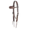 Martin Saddlery Chocolate Skirting Browband Headstall W/Pyramid Dots