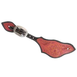 Martin Saddlery Pink Desert Flower Dyed Edged Rancher Spur Strap