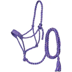Tough 1 Mule Tape Halter/10ft Lead Purple Funfetti