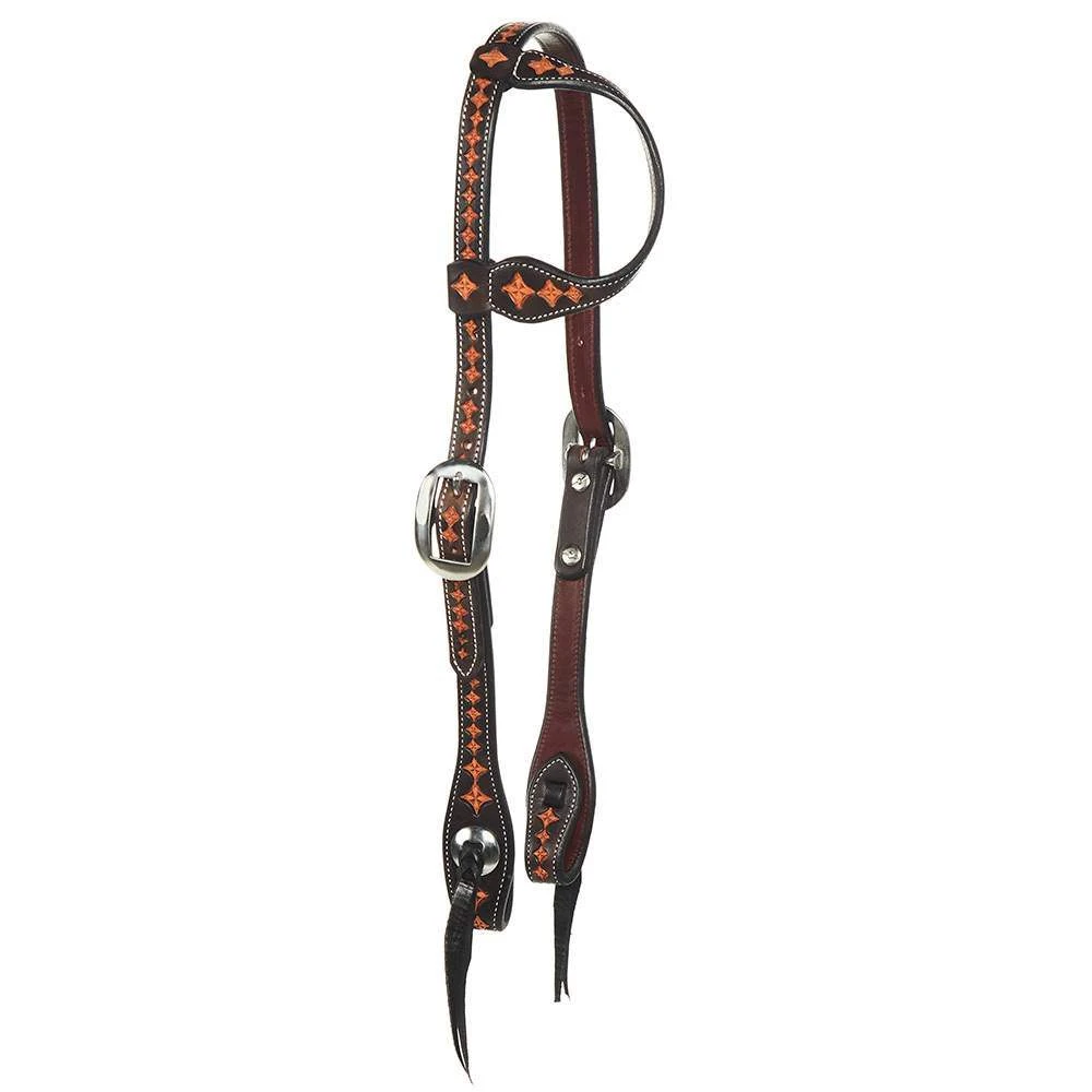 NRS Two Tone Diamond Slip Ear Headstall