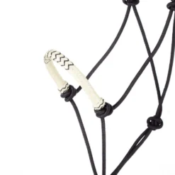 Classic Braided Rawhide Noseband Rope Halter With 8 Foot Lead Rope