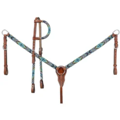 Tough 1 Beaded Cross Headstall And Breastcollar Set
