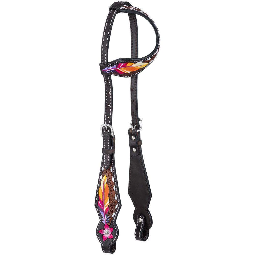 Tough 1 1 Feather And Flower One Ear Headstall