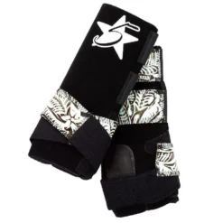 5 Star Equine Products Supplies Inc. 5 Patriot Front Splint Boots With Turquoise Dallas Floral Pull Tabs