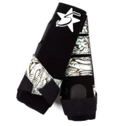 5 Star Equine Products Supplies Inc. 5 Patriot Hind Splint Boots With Turquoise Dallas Floral Pull Tabs