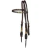 Martin Saddlery Rawhide Braided Browband Chocolate Headstall