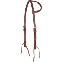 Martin Saddlery Single Ear Latigo Headstall With Blood Knots