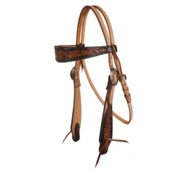 Professionals Choice Black Floral Roughout Browband Headstall