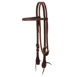 Weaver Leather Vintage Brass Heel Buckle Browband Headstall