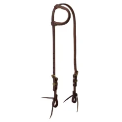 Weaver Leather Vintage Brass Heel Buckle Single Ear Headstall