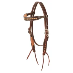 Martin Saddlery Ranahan Tooled Diamond Browband Headstall