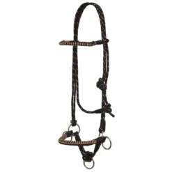 Mustang Large Side Pull Rope Halter W/Braided Nose