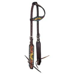 Tough 1 Sunflower And Buckstitch Pony Single Ear Headstall