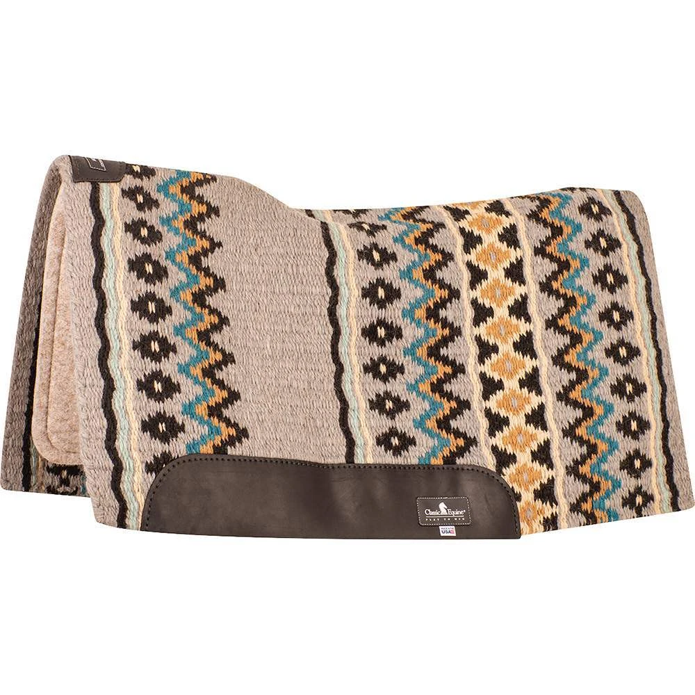 Classic Equine 3/4' ESP Contour Wool Top Felt 34 X 38 Saddle Pad