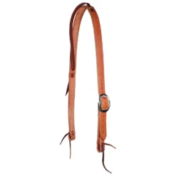 Professionals Choice West Texas 1in Harness Leather Slip Ear Headstall With Burgundy Ear