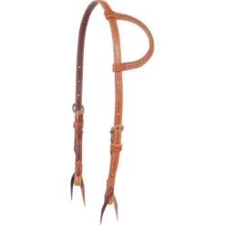 Martin Saddlery Brown Harness Leather Slip Ear Headstall