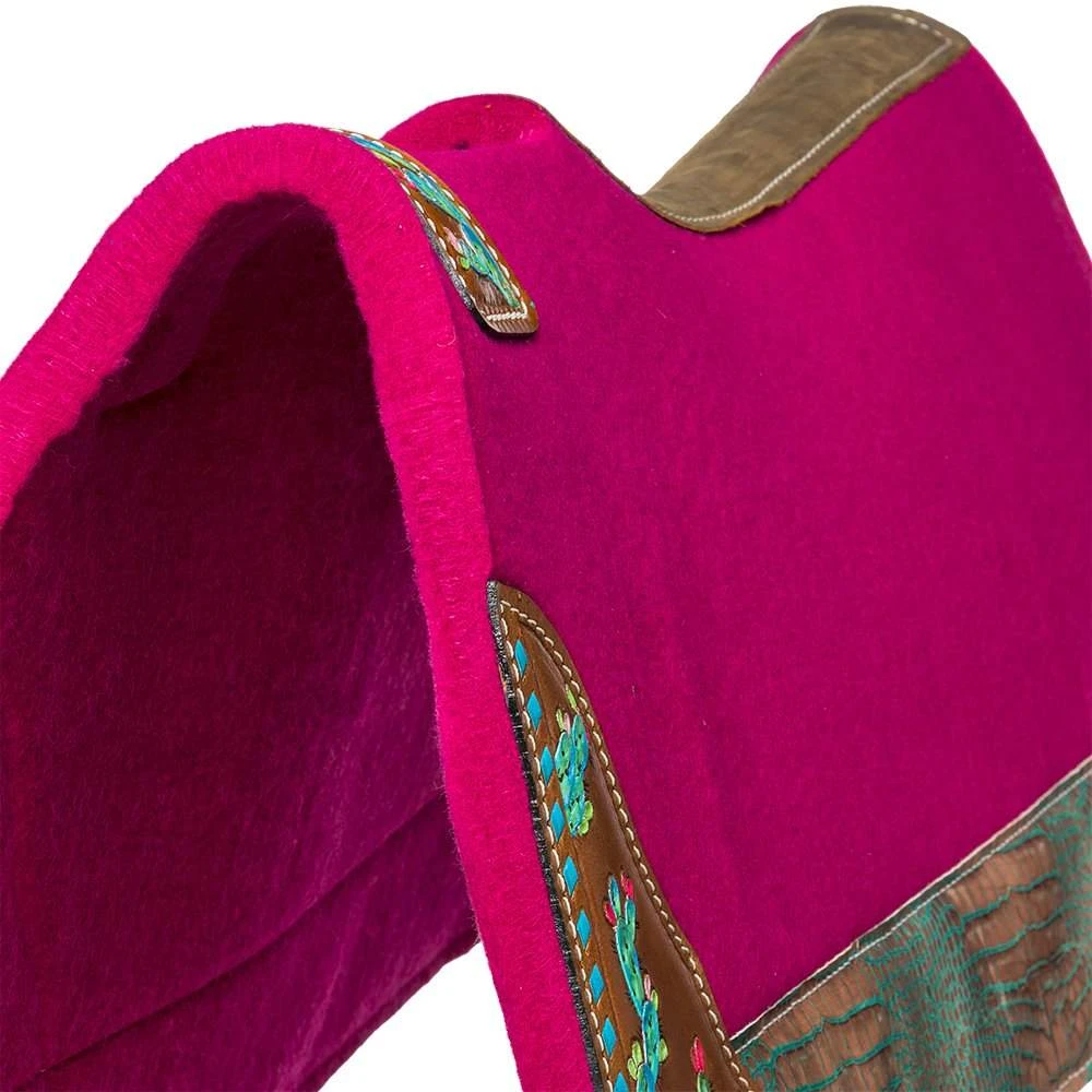 Tough 1 Hand Painted Cactus Saddle Pad - Image 3