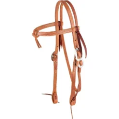 Nrs Tack Natural Knotted Browband Headstall With Tie Bit Ends