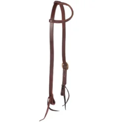 NRS Tack Medium Oiled Single Ear Headstall With Single Buckle