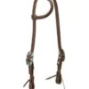 Weaver Leather Single Ear Headstall W/Southwest Rope Edge Buckle