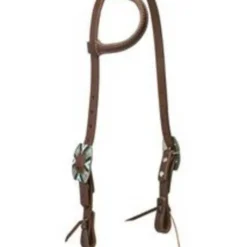 Weaver Leather Single Ear Headstall W/Southwest Rope Edge Buckle