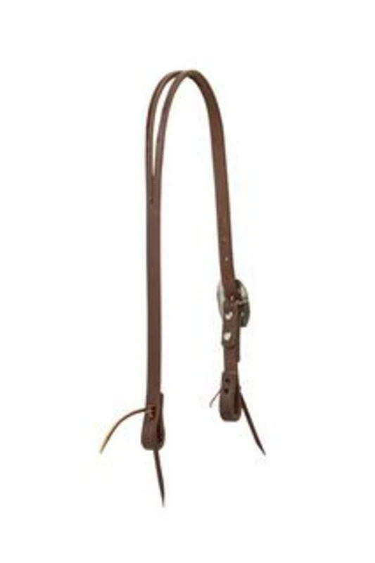 Weaver Leather Weaver Slit Ear Headstall W/Southwest Rope Edge Buckle