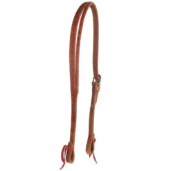 NRS Tack Split Ear Headstall W/ Red Buckstitch