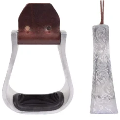 Martin Saddlery 2in Engraved Aluminum Stirrups
