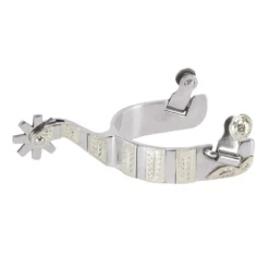 Weaver Leather Mens Engraved German Silver Spur 2` Shan