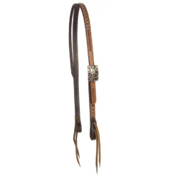 Cowperson Tack 3/4 Inch Basket Stamp With Dots Slit Ear Headstall