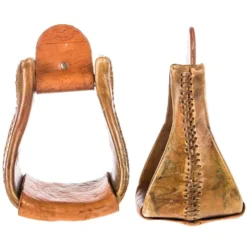 NRS Deluxe Bell Overshoe 5 In Rawhide Stirrup