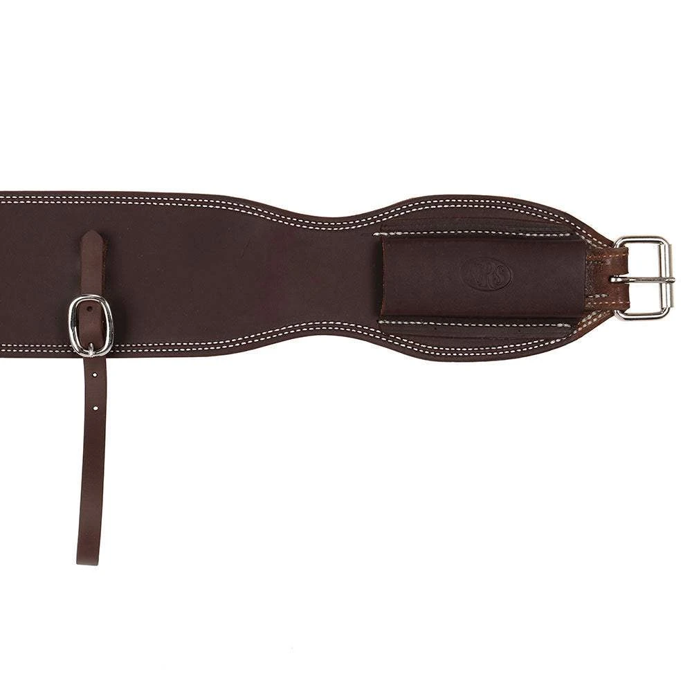 Nrs Tack 4 3/4in. Contoured Single Ply Leather Flank Cinch Oiled