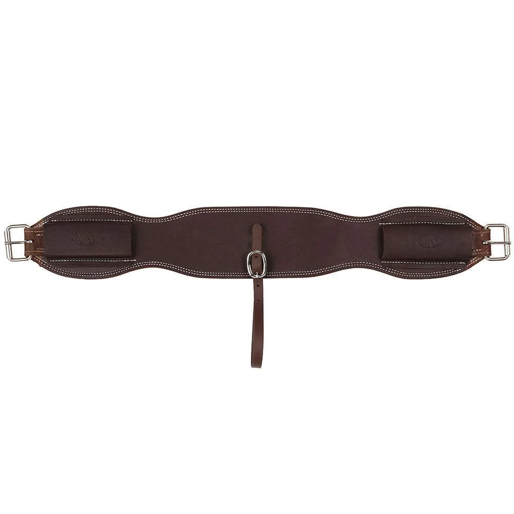 Nrs Tack 4 3/4in. Contoured Single Ply Leather Flank Cinch Oiled - Image 2