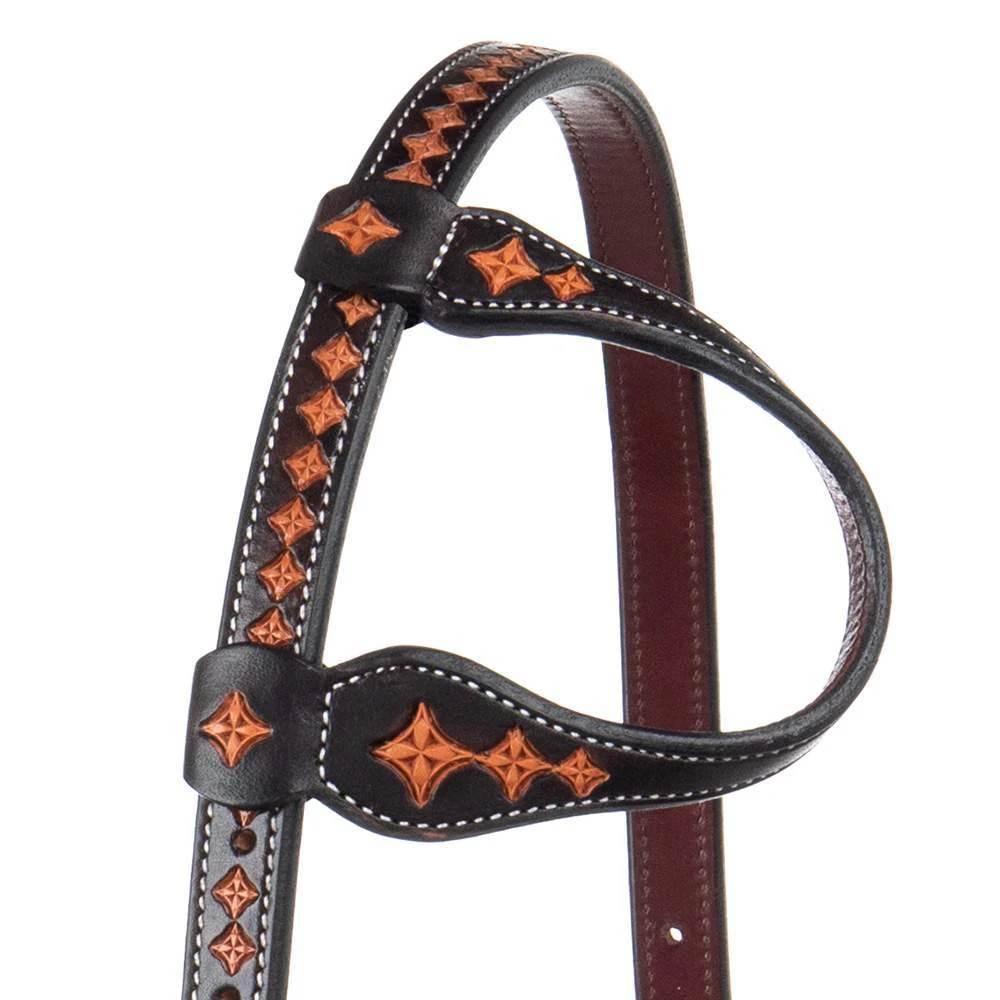 NRS Two Tone Diamond Slip Ear Headstall - Image 2